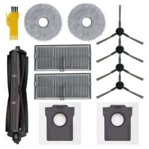 Laimaiou Recambios para dreame L10s Ultra Gen 2 / L10s Pro Ultra Heat/Mova E30 Ultra Robot Aspirador 11 Paquetes 1 Cepillo Principal, 2 Filtros, 4 Cepillos Laterales, 2 Paños de Mopa, 2 Bolsas