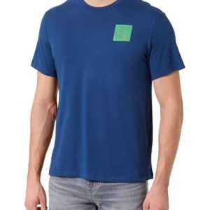 Calvin Klein Camiseta de manga corta Hombre Gradient Monogram Logo de algodón, Azul (Blue Jean), XL