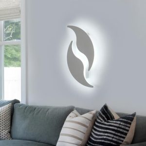 Comely Aplique Pared Interior LED, Lámpara de Pared Moderna, Iluminación Interior LED para Dormitorio, Estudio, Comedor, Pasillo, Luz Blanco Frío 6500K