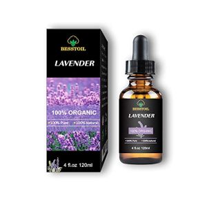 Aceite Esencial de Lavanda Orgánica – 100% Puro, Natural, Sin OGM, Grado Terapéutico para Difusor de Aromaterapia – Cuentagotas de Vidrio Premium (120ml)