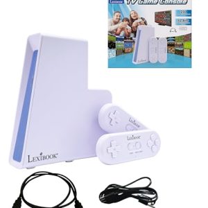 Lexibook, Consola de Juegos TV con 2 mandos inalámbricos, 250 Juegos, Gráficos de 32 bits, Conector TV, JG7440