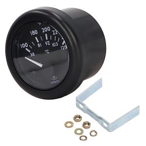 Hyuduo Generador Tipo Puntero Indicador de Temperatura del Agua Estándar Indicador de Temperatura del Agua 52 Mm Indicador de Temperatura del Agua Electromagnético 12V para Grupos Electrógenos