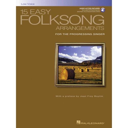 15 easy folksong arrangements chant +enregistrements online: Low Voice Introduction by Joan Frey Boytim