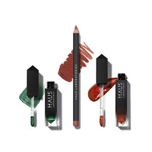 HAUS LABORATORIES By Lady Gaga: HAUS OF COLLECTIONS | Juego De Maquillaje Con Neceser, Sombra De Ojos Líquida, Perfilador De Labios Y Brillo Labial Disponible En 9 Combinaciones | Juego De 3 Unidades