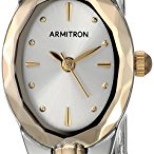 Armitron 75/3313SVTT – Reloj de Pulsera Mujer, Latón, Oro Plata