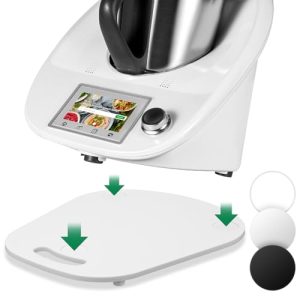 Ticanros para Thermomix TM6 TM5 Tablero Deslizante Acrílico, Tablero de Rodillo de Movimiento Rápido Premium para Thermomix Vorwerk Procesador de Alimentos TM6 Accesorios Tablero Base, Blanco