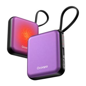 OCOOPA Calentador de Manos Recargable 2 Unidades, Eléctrico USB Calienta Manos Reutilizables 4000mAh, 3 Niveles hasta 52°C, Regalos Originales para Mujer, Ideal para Navidad, Viajar y Aire Libre