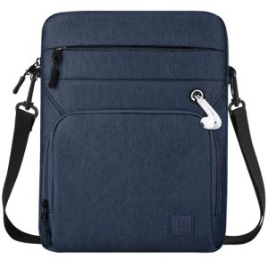 Dadanism 9-11″ Bolsa Protectora de Tableta con Correa Hombro para iPad A16 11″, iPad Air/Pro 11″, i-Pad 10.ª Gen/Air 5/4 10,9″, i-Pad 9/8/7.ª Gen 10,2″, Galaxy Tab A9+ 11″, Idea Tab 11″, Gris Azul