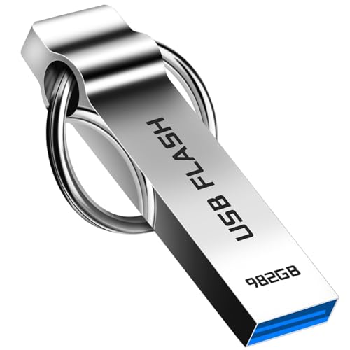 Memoria USB 982GB - vekimier USB 3.0 Waterproof Pendrive Gran Capacidad Portátil Memory Stick Disco Duro Externo Pen Drive para PC,Portátil, Televisión, Automóvil