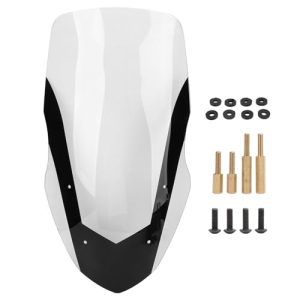 Jiawu Parabrisas de motocicleta para motocicleta, deflector de parabrisas de PMMA transparente para faros delanteros universal para Nmax155 Nmax125 2016 a 2018