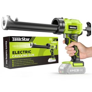 Taskstar Pistola Silicona Bateria con Luz-LED, 3 en 1 Aplicador Silicona Herramienta, Pistola de Silicona Eléctrica Profesional Compatible con Makita 18V Batería de 280-300 ml (Batería no Incluida)