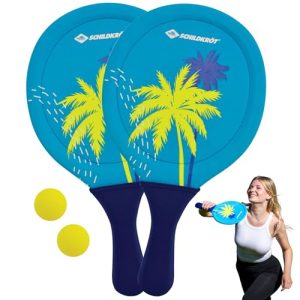Schildkröt Set de Raquetas Neopreno con Pelota | Juego de Playa y Piscina para Niños y Adultos | Resistente al Agua | Incluye Bolsa de Malla