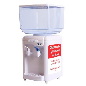 SOGO Dispensador De Agua Eléctrico con Enfriador 2 Grifos Agua Fría Al Instante – Dispensador Agua Fría para Hogar U Oficina Sin BPA – Enfriador De Agua Bajo Consumo con Depósito 5L