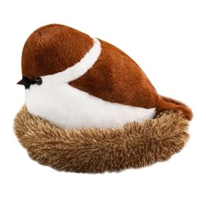 Abaodam Pájaro De Peluche Realista Gorrión Muñeca Decoración Hogar Animales Decorativos