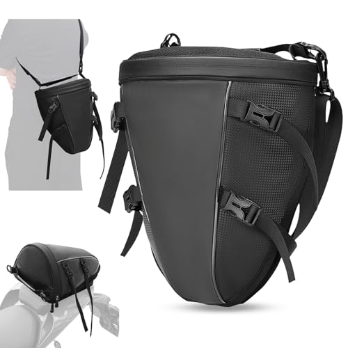 VICTOOM Bolsa Moto Asiento Trasero Motocicleta Trasera Bolsa Impermeable 10-14L Mochila Motos con Bandolera Alforjas Motocicleta Universal