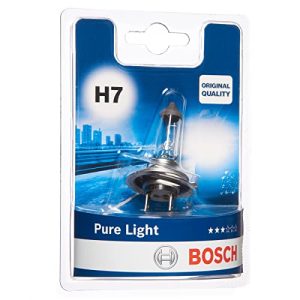 Bosch H7 Pure Light, Lampadina Alogena para Faro Delantero, 12 V 55 W, Calidad Original – Casquillo Tipo PX26d – Recambio de Luz para Coche, Paquete de 1 Lámpara