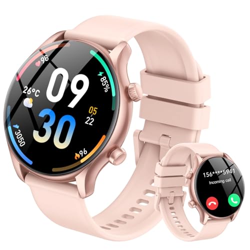Reloj Inteligente Mujer,1.39" HD Smartwatch Mujer con Llamadas y Voz de Al, Notificaciones, reloj deportivo con Pulsómetro/SpO2/Monitor de Sueño,120+ Modos Deportes,IP68 Impermeable para Android iOS