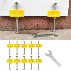 Gdraco 10 unidades de soporte para azulejos de cerámica, ajustador de altura de azulejos de 2-9.5 cm, localizador de altura de azulejos de pared adecuado para la renovación del hogar y decoración, los