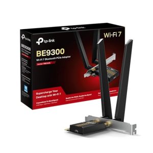 TP-Link Archer TBE552E PCIe WiFi Card BE9300Mbps WiFi 7, Bluetooth 5.4 Card, WPA3, MU-MIMO, OFDMA, Fixed PC WiFi Card, Compatible with Windows 11