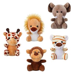 HEMOTON 5piezas Llavero De Peluche De Animales Selva De Juguete De Peluche Colgante Decorativo para Bolsa Adorno De para Coche Llavero De