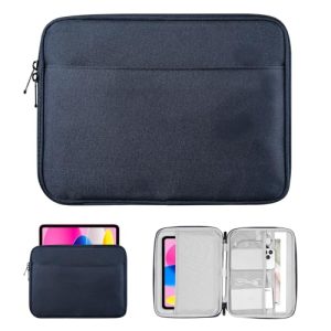 TiMOVO 9-11″ Funda para iPad 11 Pulgadas A16 2025, iPad 10ª Gen. 10.9″, iPad 10.2″, iPad Air 11/Air 5ª/4ª Gen. 10.9″, Galaxy Tab A9 Plus 11″, Funda de Transporte con Bolsillo, Índigo