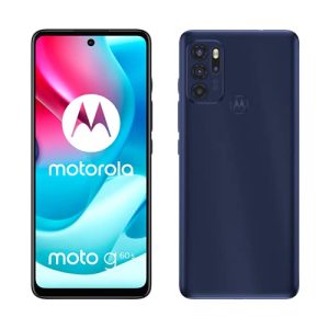 Motorola Moto G60s Cámara Cuádruple de 64 MP, Pantalla FullHD+ 6,8″ 120 Hz, Batería 5000 mAh, Dual SIM, 6/128 GB, Android 11), azul tinta, incluye funda protectora