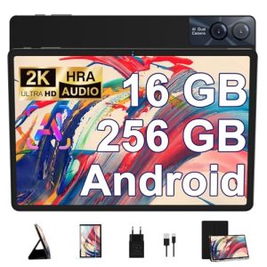 GOODTEL 2026 Tablet Android Metal Tablets 11 Pulgadas con AI, 16GB+256GB+2TB TF, BT 5.0, 8600mAh,2K,Facciale ID,WiFi 5G Octa-Core, GPS, GMS,Cámara 13MP + 5 MP,2 en 1 Tablet con Funda,Negro