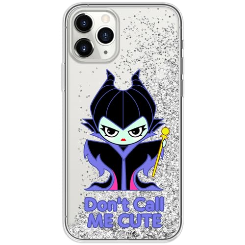ERT GROUP Funda para teléfono móvil Apple iPhone 11 Pro MAX Original y con Licencia Oficial de Disney con diseño Maleficent 003, con Efecto desbordante de Purpurina