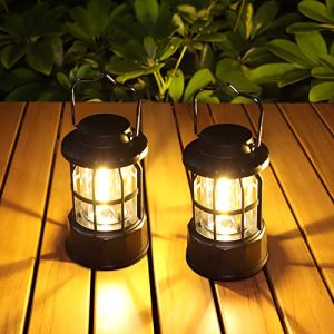 Guijiyi Linterna de Camping, 2 Piezas Lámpara de Camping LED a Pilas, Farol Camping 3 Modos Luz de Emergencia, Luz de Carpa IPX4 Resistente al Agua para Acampar Caminar Pescar Cortes de Energía y Más