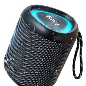 AY Altavoz Bluetooth Portátil 30W con Luces, Impermeable IPX7, Parlante Estéreo, Entrada AUX&TF-Card, Autonomía de 24H, Altavoz Inalámbrico Bluetooth 5.3 Compacto para Camping, Viajes, Aire Libre
