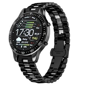 JONRRYIN Reloj Inteligente para Hombres, IP68 a Prueba de Agua Fitness Rastreador Reloj Inteligente Monitor, Pantalla Táctil Completa Reloj, Relojes Hombres para Android e iOS