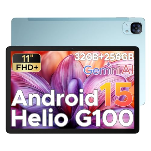 DOOGEE Tab E3 Tablet 11 Pulgadas, 32GB+ 256GB/TF 2TB Tablet Android 15, Octa-Core Helio G100, Tablets 4G Dual SIM+ WiFi 5G, 8800mAh, Gemini AI, 13MP+5MP/GPS/BT5/OTG/FACE ID/Doble Altavoces/Jack 3.5mm