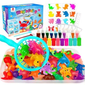 Mocoosy 20 Colores Aqua Gelz Set, 3D Juguete Mágico Elfo de Agua, Kit de Juguete de Gel de Agua Mágico con 20 Magic Gel y 16 Formas, DIY Juguetes Creativos Regalo para Niños Niñas 4 5 6 7 8 Años