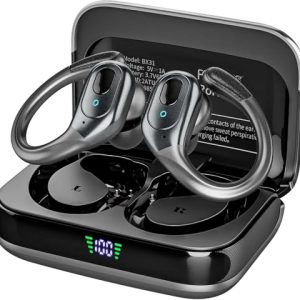 HAOYUYAN Auriculares inalámbricos Bluetooth 5.4, Earbuds de cancelación de Ruido con Tiempo de reproducción de 75 Horas, Pantalla de alimentación led, Auriculares Impermeables IPX7