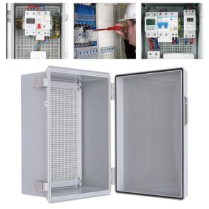 NEWFUN Cuadro Electrico, Armario Electrico IP66, Armario de Distribución Exterior con Accesorios de Montaje en Pared 300×300×170MM