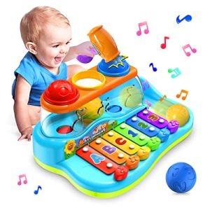 Yerloa Xilófono Musical para Niños de 1-3 Años – Instrumentos Musicales Infantiles con Teclado – Regalo para Bebés y Niñas