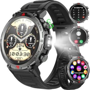 IFMDA Regalo Dia del Padre Reloj Inteligente Hombre con Llamada Bluetooth – 1.45″ Smartwatches con Podómetro,Ritmo Cardíaco,Sueño,SpO2 Monitor,110+ Modos Deportivos,Relojes Hombres para iOS Android