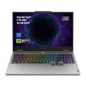 Lenovo LOQ Gen 10 – Portátil Gaming IA 15.6″ FHD (Intel Core i7-13650HX, NVIDIA GeForce RTX 5060, 32 GB RAM, 1 TB SSD, 144 Hz, Wi-Fi 6, Sin Sistema Operativo) QWERTY RGB 24 Zonas Español – Gris