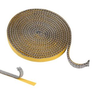 MIGUBIGU 1 Pieza Juntas para Chimeneas 3 mm x 10 mm x 2.5 m, Junta Refractaria Chimenea, Junta Puerta Chimenea de Leña para Estufa de Leña, Tubo de Humo, Autoadhesivo, Resistente al Calor