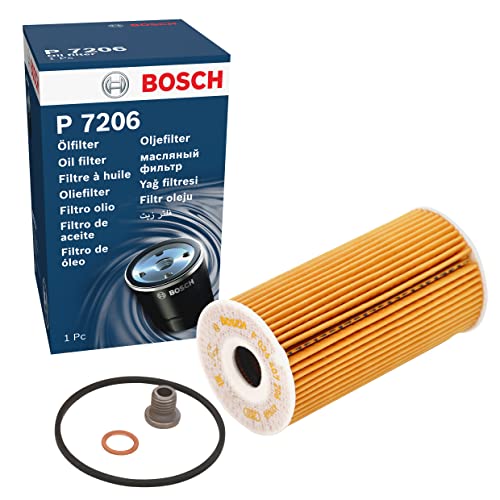 Bosch P7206 Filtro de Aceite para Coche - Separa Hollín y Partículas Metálicas del Aceite del Motor, con una Fiable Lubricación del Motor