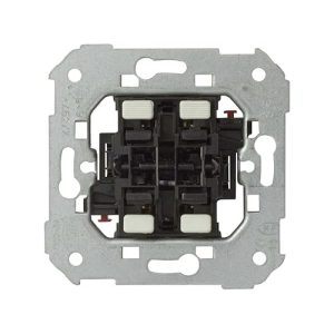SIMON – Mecanismo Conmutador e Interruptor Doble, Serie 75, Compatible con Tapas de las Series Simon 75, 31, 82 y 88, Apto para Interiores (IP20), Fácil de Instalar, 10AX 250V