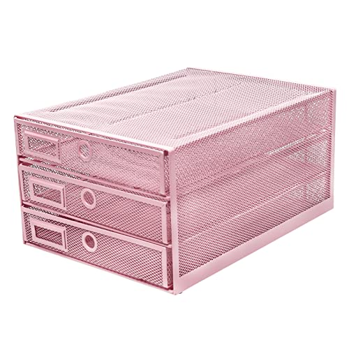 Exerz Cajón archivador de Oficina/Clasificador de Papel con 3 Cajones/Cajonera para archivadores/Organizador para el Escritorio
