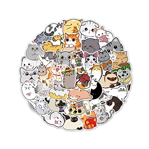 Pegatinas para Portátiles Pegatinas de Vinilo 100 Piezas Adhesivo para Gatos Lindo Protección solar e Impermeable Adecuado para Adultos y Niños Monopatín, Bicicleta, Ciclomotor, Motocicleta