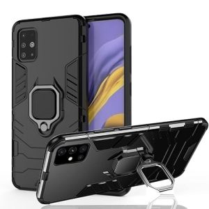 AKABEILA Funda para OnePlus 13R/Ace 5/Ace 5 Pro con anillo de dedo, soporte de metal, soporte de silicona, policarbonato, híbrido, antiarañazos, a prueba de golpes, 6.78 pulgadas, color negro