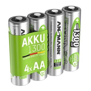 Ansmann 5030792 – Mignon, Tipo AA 1300mAh Pila Altamente capacitiva Profesional/Multiuso, Foto Digital, 4 Unidades