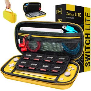 Funda para Nintendo Switch Lite – Estuche Protector rigida, para Llevar Nueva Switch Lite Consola (2019) y Sus Juegos y Accesorios – Amarillo