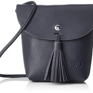 TOM TAILOR Denim Bolso de hombro Ida para mujer, con solapa, pequeño, azul
