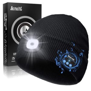 Lenski Regalos Originales, Regalos Originales para Hombre, Regalos Navidad Originales Hombre, Gorro con Bluetooth con Luces LED, Regalo Cumpleaños Hombr, Gadgets Tecnologicos