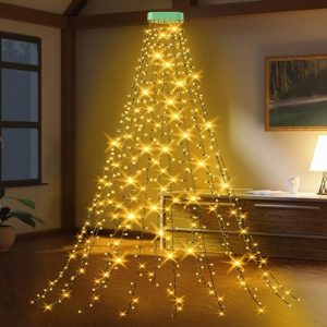 GYLEFY Luces Arbol Navidad, 3M*16 Cadena de Luces para Árbol de Navidad 480 LED Luces Navidad Impermeable Cadena Luminosa Temporizador Decoracion para Arbol de Navidad Exterior Interior -Blanco Cálido