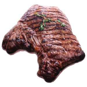 LOPUNER Cojín de Peluche Forma de Filete Simulación para Decoración de Sofá y Descanso Almohada para Hogar Oficina y